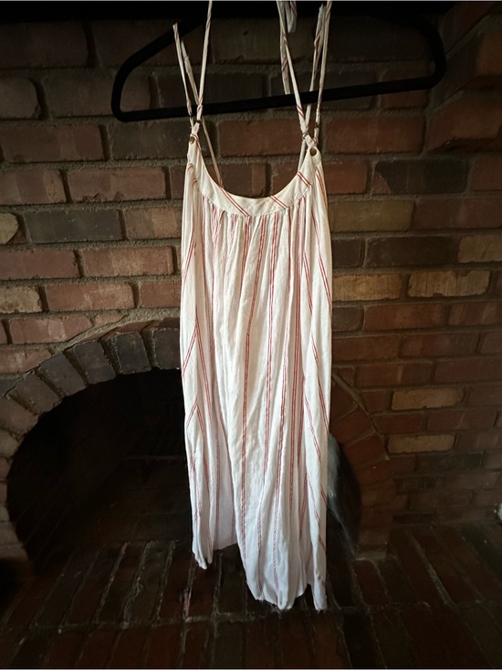 Free People Dresses & Skirts - Free People White Sundress with Red Stripes